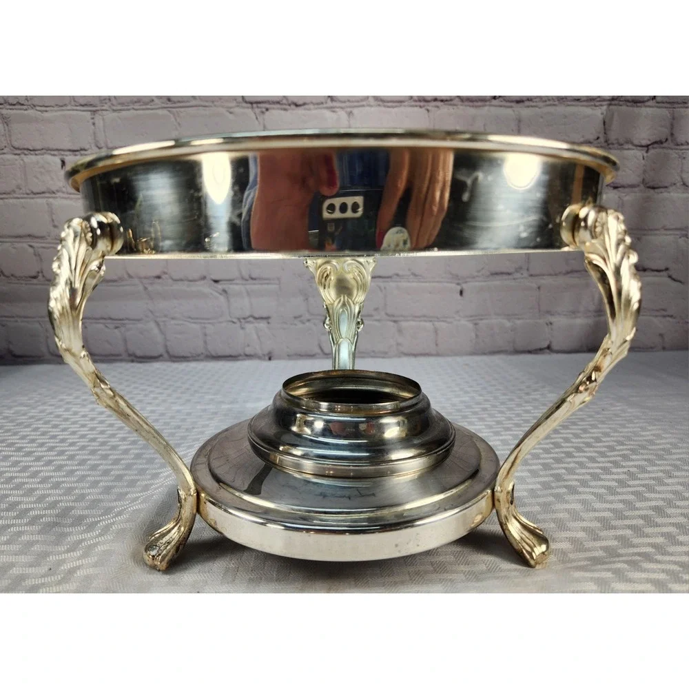 Vintage FB Rogers Silver Plated Chafing Dish Stand Ornate Classic Elegance
